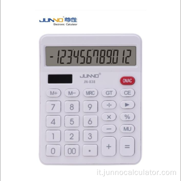 838 calcolatrice aziendale per ufficio con pulsante solare a doppia alimentazione